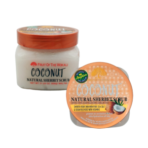 Exfoliante corporal con extracto de coco 600g / fruit of the wokali / coconut