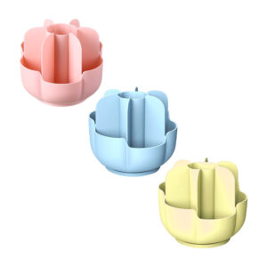 Organizador de maquillaje giratorio con forma de flor y 7 compartimientos, variedad de colores / rotating storage bucket / 17396