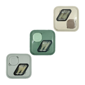Tupper box lunch cuadrado chaozhenmei de plástico con 2 niveles, 4 compartimientos, mini tupper y cubierto, variedad de colores / kl-397 / kl-396