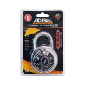 Candado de combinación con nivel de seguridad máxima, 50mm / 267 / adir herramientas