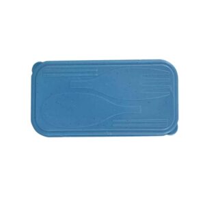 Estuche pequeño rectangular con cubiertos plegables, cuchara tenedor y palillos chinos, variedad de colores