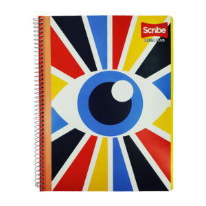 Libreta cuaderno profesional scribe mega plus de cuadro chico con 100 hojas y espiral metálico, variedad de diseños / 7512