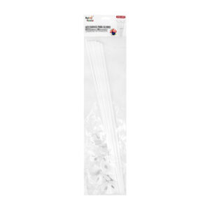 Set de porta globos con 10 piezas de 42cm en color blanco, reino fiesta / 60051