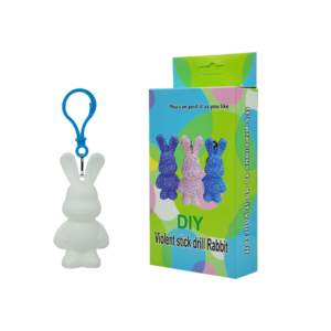 Set de llavero con forma de conejo para decorar con diamond paint, variedad de accesorios / violent stick drill rabbit / ay-83 / dzx-04