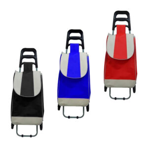 Carrito de mandado plegable, bicolor con 2 compartimientos y 3 ruedas, variedad de colores / carro mandado