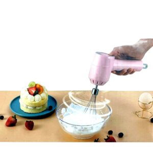 Batidor de globlo eléctrico 2en1 con cortador de alimentos y cabezal intercambiable, variedad de colores / wxddq