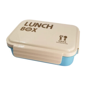 Tupper rectangular de plástico con 4 compartimentos y cubierto, variedad de colores / lunch box / wonderful life