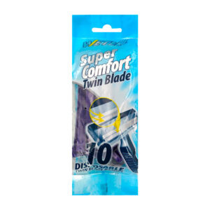 Paquete con 10 rastrillos desechables con doble navaja / super comfort / twin blade / k145 / k146 / wt201903