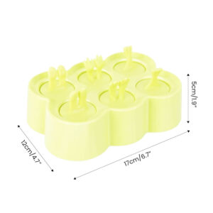 Set de 6 moldes de silicón para hacer paletas con forma de animales / animals popsicle / xc-356