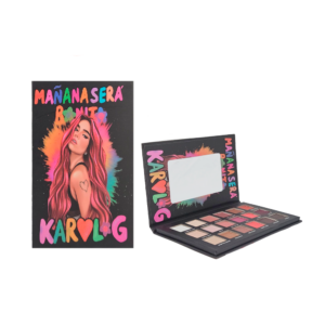 Paleta de sombras para ojos con 18 colores, espejo y estampado de karol g / ts-910