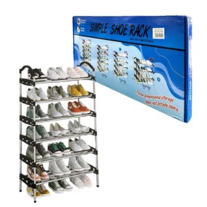 Organizador zapatero metálico armable multifuncional de 6 niveles, 116x43cm / simple shoe rack