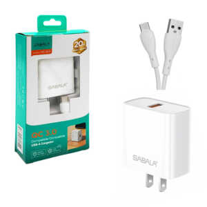 Cubo cargador sabala de carga rápida con puerto usb-a 20w / as-303