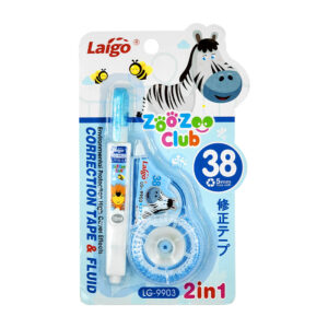 Set 2 en 1, corrector líquido de 12ml y corrector en cinta, zoozoo club / mejbd-1