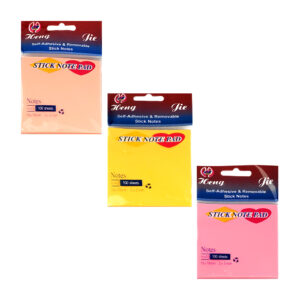 Paquete de 100 post it notas adhesivas lisas, 76x76mm, variedad de colores / heng jie / hj-a03