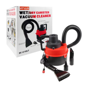 Aspiradora de recipiente para húmedo y seco con manguera flexible, 3 cabezales intercambiables y entrada de plug, 12v / vacuum cleaner / 14952