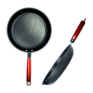 1pza Sartén antiadherente de 30cm con mango de madera y aro para colgar, color negro / stone / 922-63