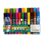 Paquete con 24 marcadores plumones de doble punta, variedad de colores / ky-168 / touch sky