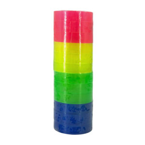 Paquete de 12 cintas chicas transparentes de colores / hfy-10327