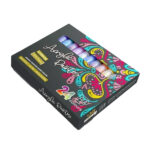 Caja de 24 marcadores plumones acrílicos con punta 3mm, variedad de colores / s1000-24