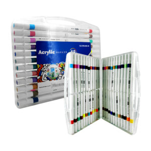 Estuche con 48 marcadores plumones acrílicos de colores / acrylic marker 48 colors