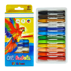 Caja con 12 crayolas crayones en forma hexagonal, variedad de colores / oil pastels