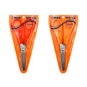 Tijeras metálicas escolares mae con punta roma de 127mm, variedad de colores / mt-5r