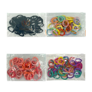 Bolsa transparente tipo ziploc con 80 mini donas de textura suave, variedad de colores / yuanlin / y-27-7