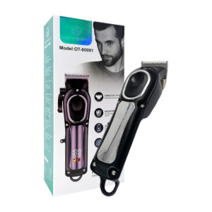 Maquina profesional on teck para corte de cabello con 4 peinetas intercambiables, indicador de batería y cable usb / ot-80091