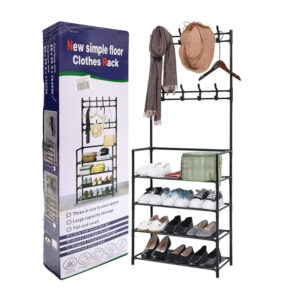 Organizador / repisa multifuncional con 4 niveles y perchero / new simple floor clothes rack / 8084 / ycjh-6006