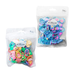 Paquete de 50 ligas donas con decoración para el cabello, variedad de diseños / hi mom!