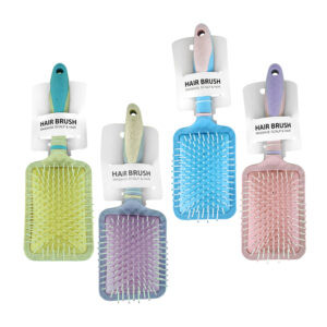 Cepillo rectangular de plástico con cerdas suaves para el cabello, variedad de colores / ly8023 / hair brush / 66-r03 / ln75-m01