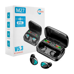 Audífonos bluetooth inalámbricos con diseño de alas y estuche de carga / newest v5.3 / m27