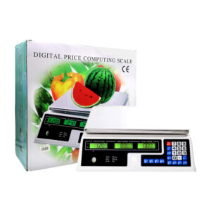 Báscula digital electrónica comercial multifuncional con bandeja metálica y capacidad de 40kg / qz-512126