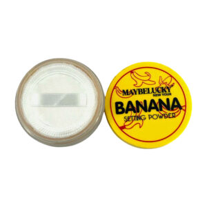 1pza Polvo translúcido banana con esponja para maquillaje, variedad de tonos / maybelucky