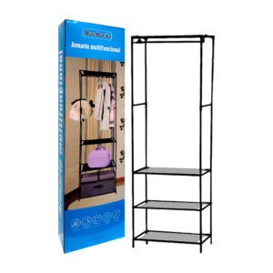 Closet armario organizador multifuncional con 3 niveles y perchero / 13344