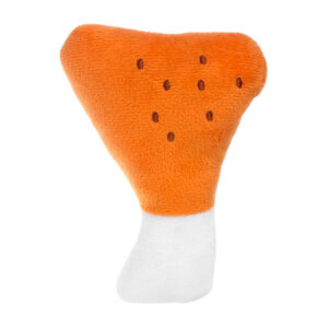 Juguete peluche chillón afelpado en forma pierna de pollo para mascotas, 20cm / 1585