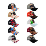 Gorra cachucha de visera semicurva con malla transpirable y estampado de camuflaje o tropical con animales, variedad de modelos / bonnie