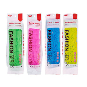 Esponja estropajo corporal para uso en ducha, variedad de colores / bath towel