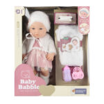 Muñeca, bebé de juguete con cobija, chupón y biberón / baby babble / bm3311-4