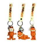 1pza Llavero en forma de garfield y banda con frase, variedad de diseños / gj-590034