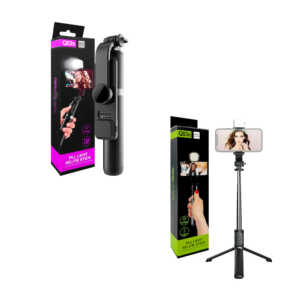 Selfie stick con control bluetooth, iluminacion y tripie, variedad de colores / q02s / q03s