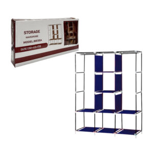 Organizador armario cubierto con 8 compartimentos y tubo, 130x45x170, variedad de colores / storage wardrobe / 880130a / clt