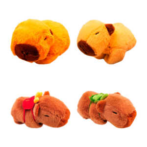 Peluche afelpado con diseño de capibara con broches tipo pulsera, variedad de colores / 1638-13 / capibara funcion