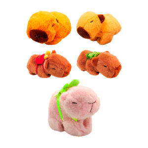 Peluche afelpado con diseño de capibara con broches tipo pulsera, variedad de colores / 1638-13 / capibara funcion / cl-zh158