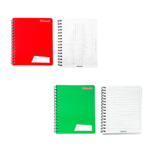 Cuaderno libreta siokarch con hojas de raya con doble espiral, 14.5x21cm, variedad de colores / 702769
