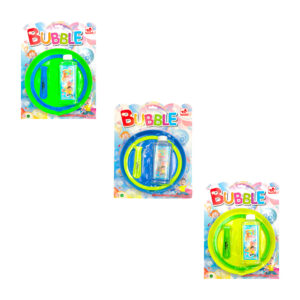 Kit plato base redonda, bote con jabón y aro de plástico para hacer burbujas gigantes, variedad de colores / bubble / 889-14