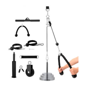 Sistema para hacer ejercicio, con polea, cable, sujetador, ganchos, herramienta y pinza de presión pequeña, variedad de usos / lu7313