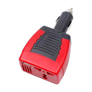 1pza Inversor de corriente para autos, con entrada para coche, usb y 1 tomacorriente, variedad de usos / 150w / 2.1a / car inverter