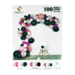 Kit decorativo con 98 globos de diversos tamaños y 2 tiras de cadena transparente / 100qql-4