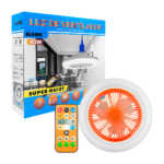 1pza Lámpara de techo circular con ventilador silencioso, control remoto de luz y velocidad, variedad de funciones y colores / rixme / on teck / 40w